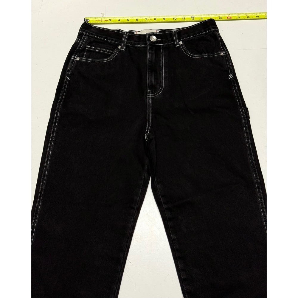 BDG Skate Fit Black Contrast Stitch Carpenter Jeans‎ 30/32 Mens Relaxed Wide Leg - Picture 2 of 6